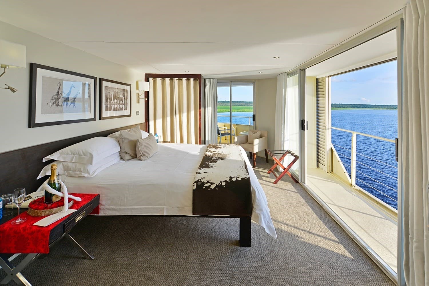Zambezi Queen Private Balcony with Sitting Area