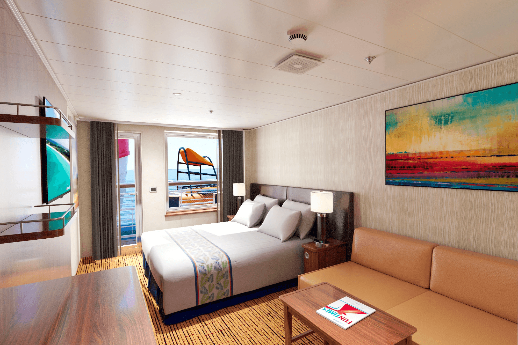 Carnival Elation Junior Suite (Obstructed Views)