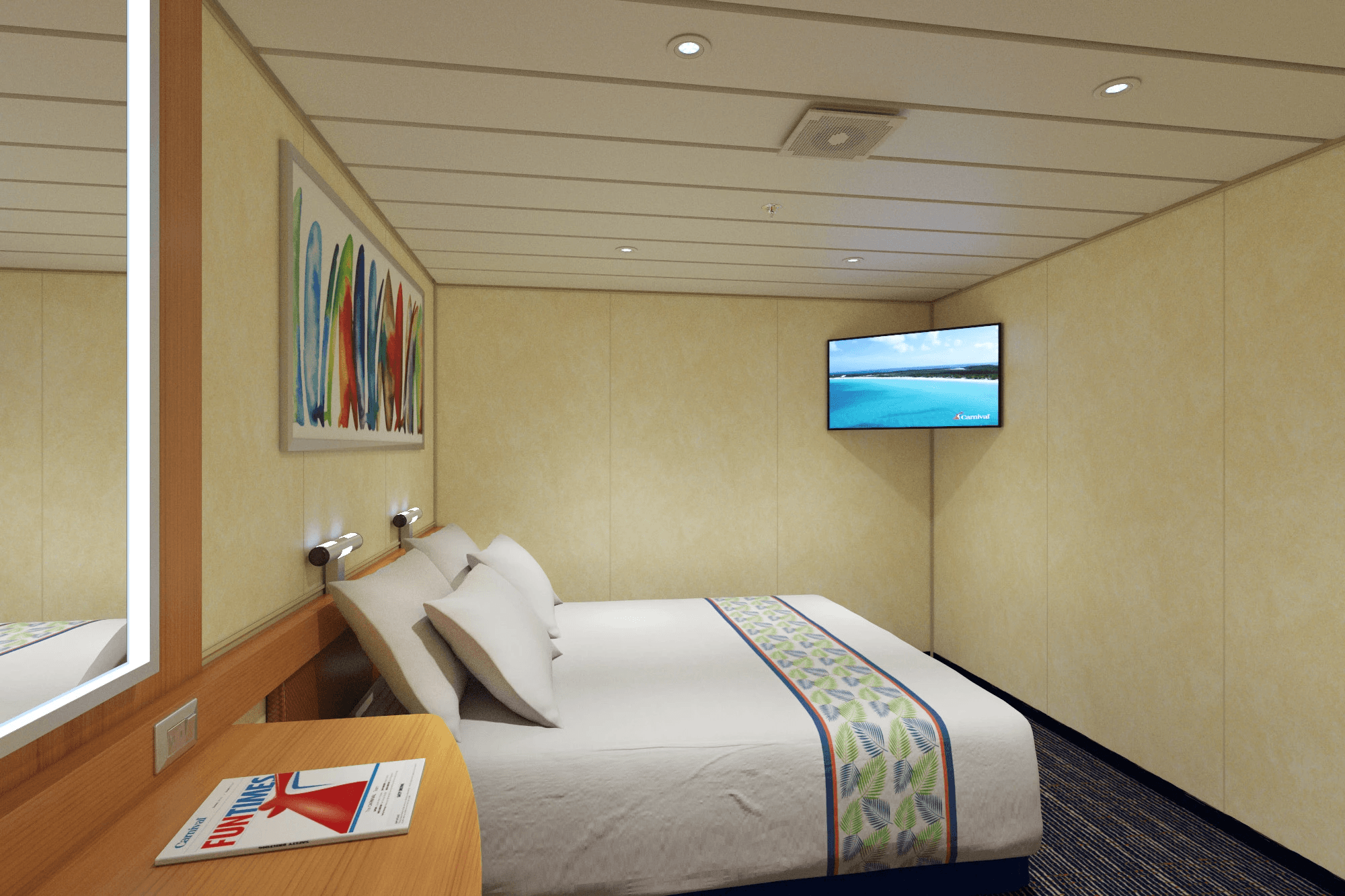 Carnival Paradise Interior Stateroom