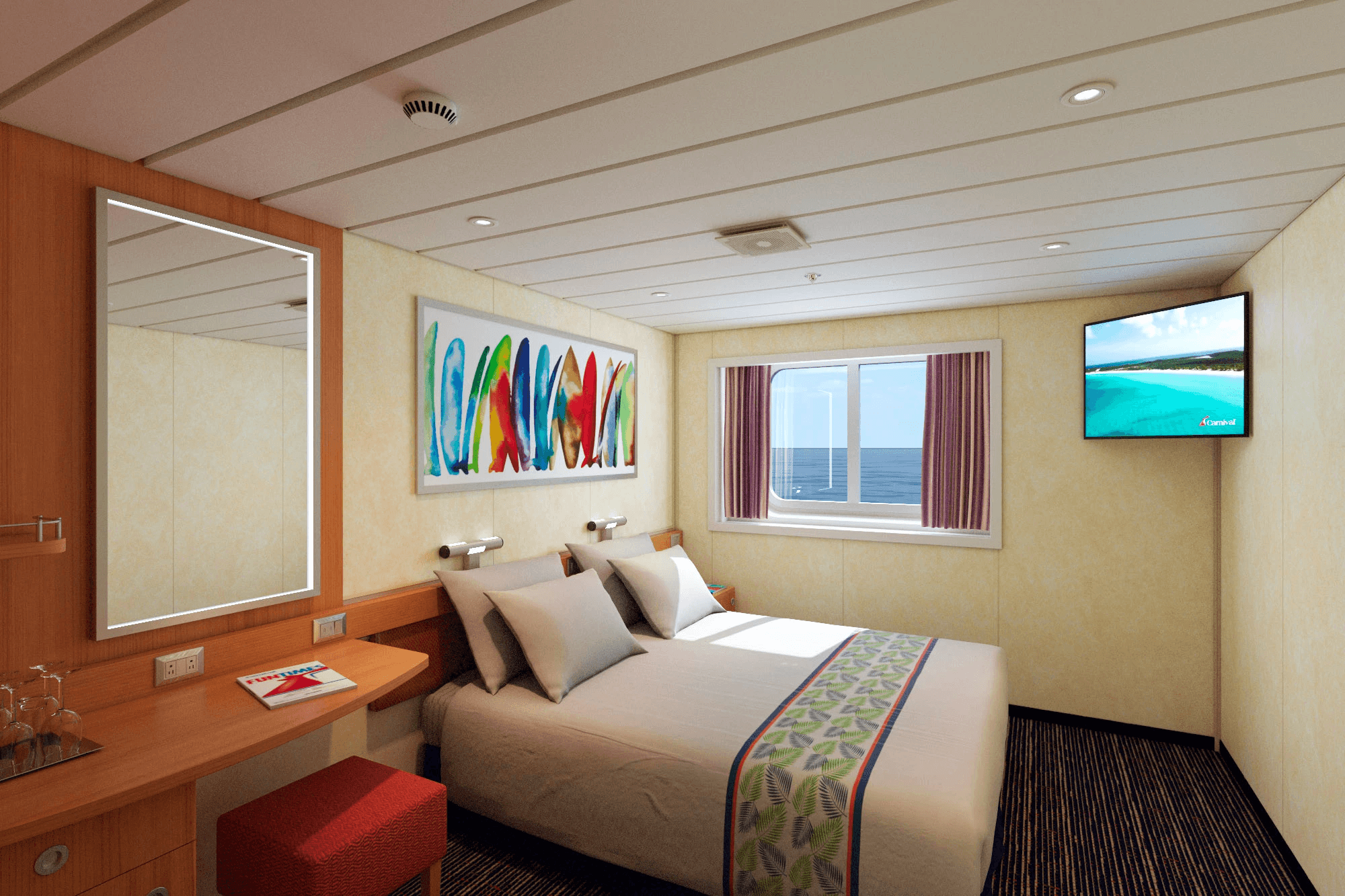 Carnival Paradise Ocean View Stateroom