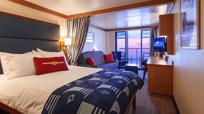 Disney Fantasy Deluxe Family Oceanview Stateroom with Verandah