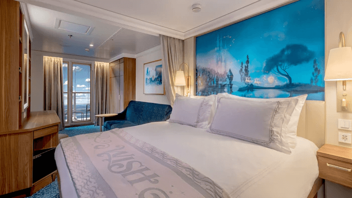 Disney Wish Deluxe Family Oceanview Stateroom with Verandah