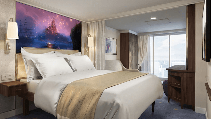Disney Wish Concierge Family Oceanview Stateroom with Verandah