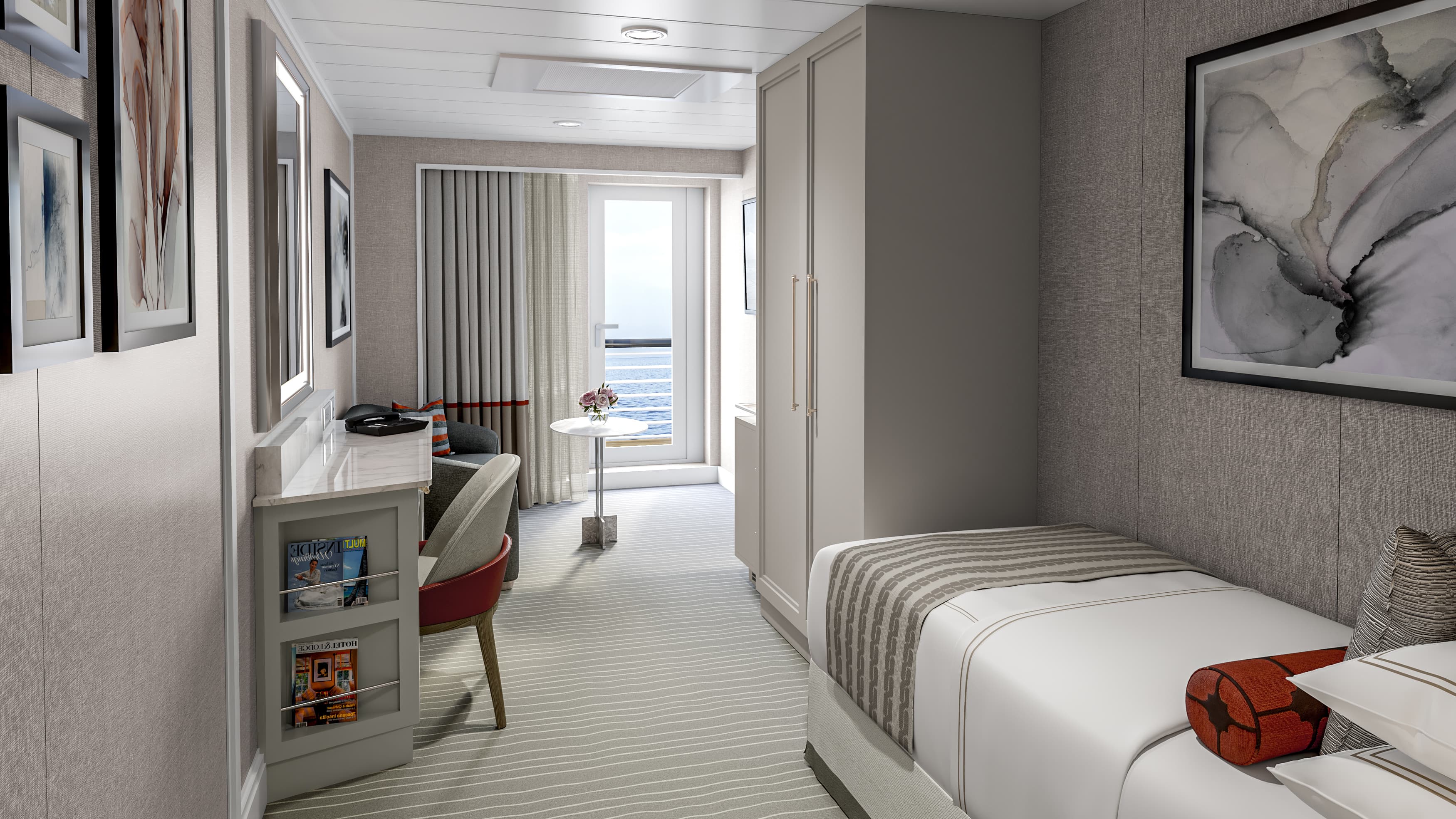 Vista Concierge Level Solo Veranda Stateroom