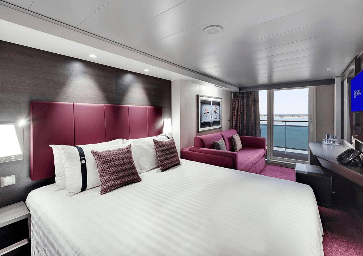 MSC Grandiosa DELUXE BALCONY WITH PARTIAL VIEW FANTASTICA