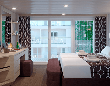 MSC World America Deluxe Balcony With Promenade View