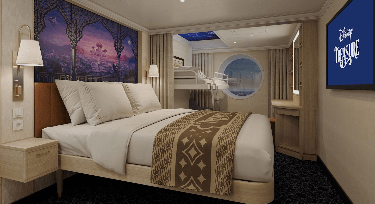 Disney Treasure Deluxe Family Oceanview Stateroom