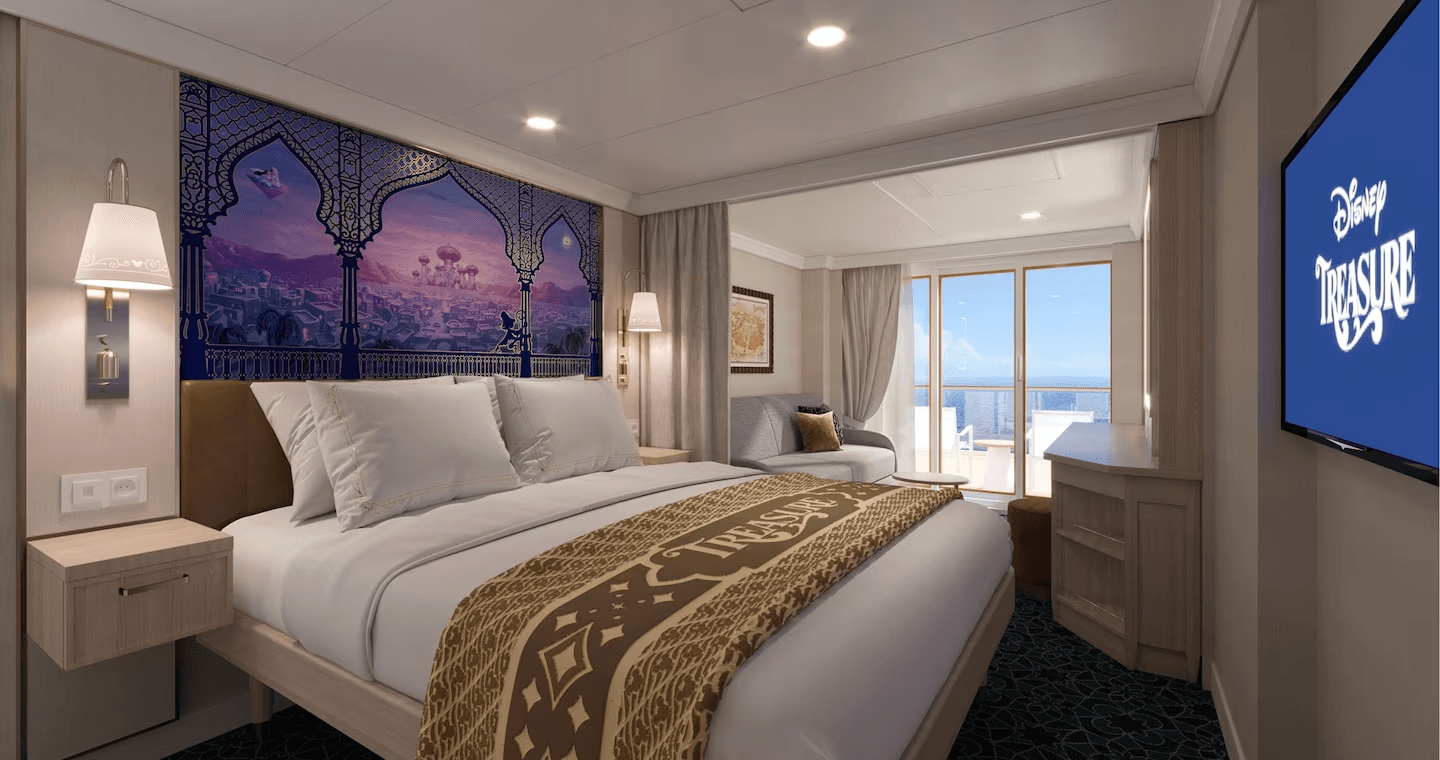 Disney Treasure Deluxe Family Oceanview Stateroom with Verandah