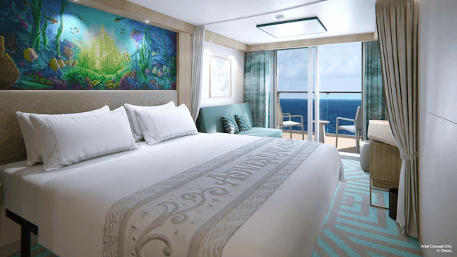 Disney Adventure Deluxe Oceanview Stateroom with Verandah