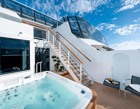 MSC World Asia MSC Yacht Club Duplex Suite with with Whirlpool Bath