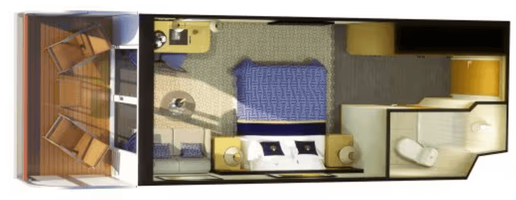 Queen Elizabeth Balcony cabin