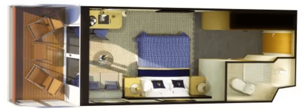 Queen Elizabeth Balcony cabin