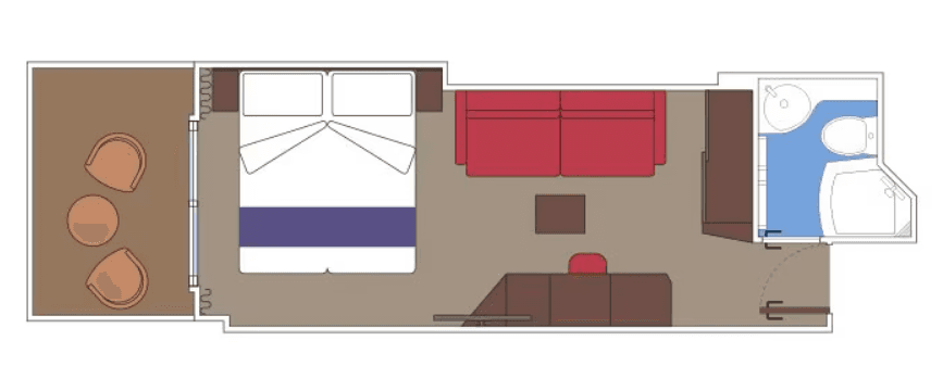 MSC World Europa Balcony cabin