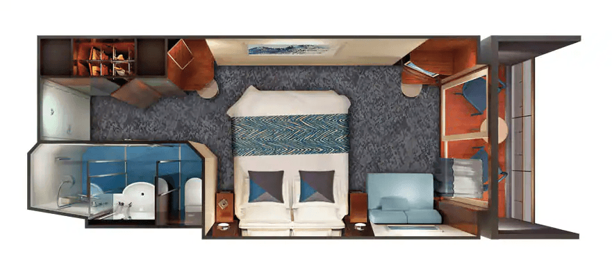 Norwegian Gem Balcony cabin