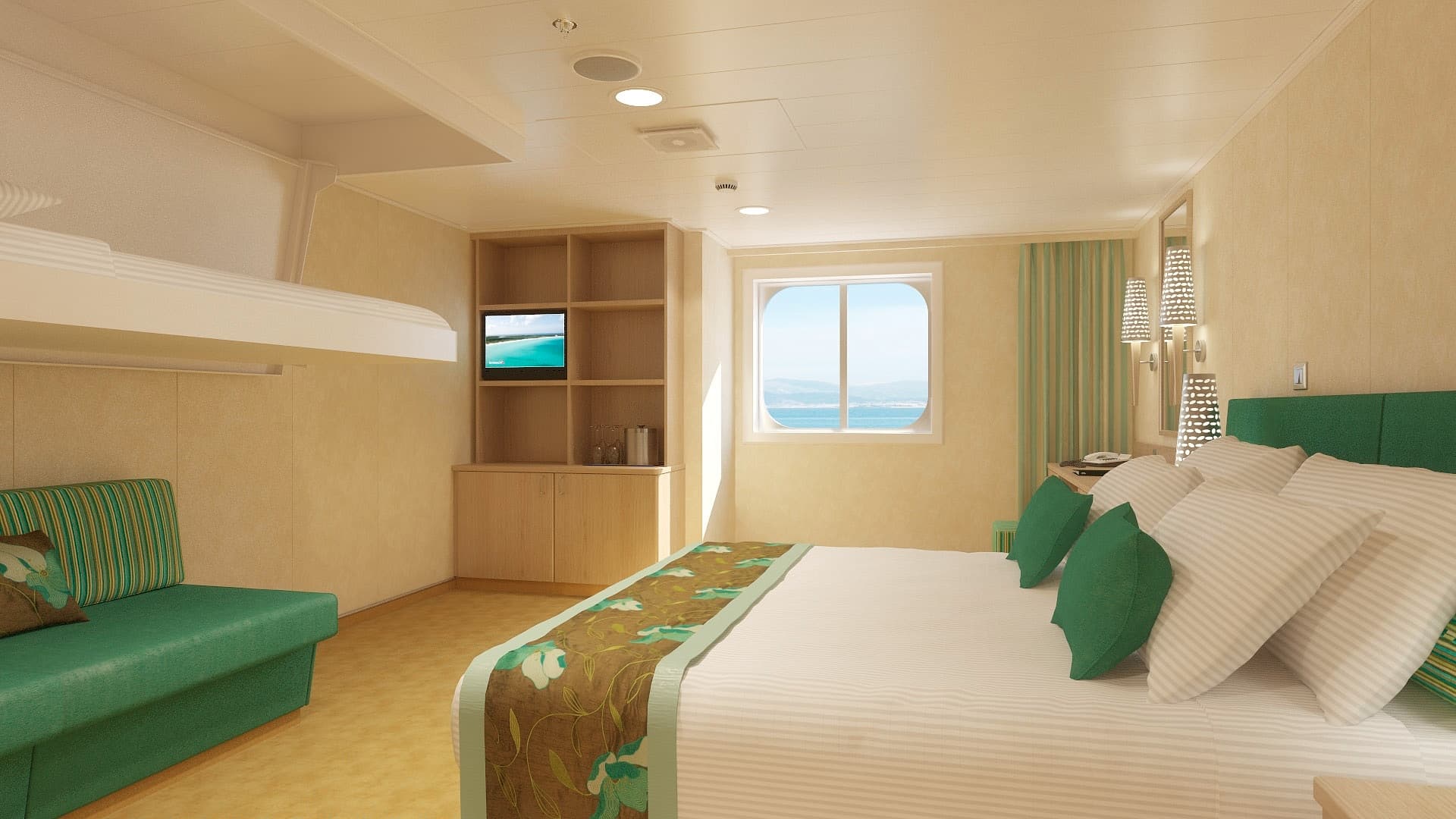 Carnival Breeze Cloud 9 Spa Ocean View Stateroom (Obstructed View)