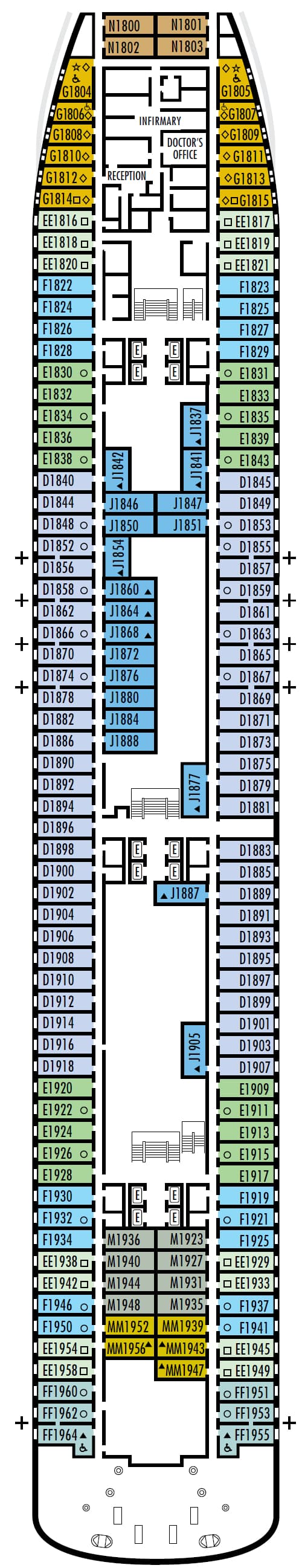 Deck Dolphin plan for Zaandam