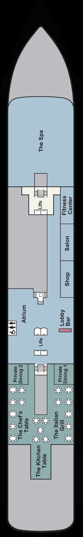 Deck Deck 1 plan for Viking Sea