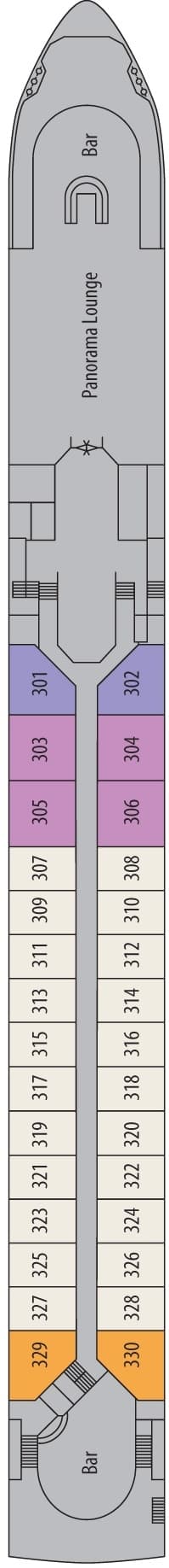 Deck Diamond Deck plan for MS Jane Austen