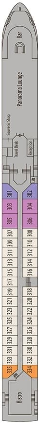 Deck Diamond Deck plan for MS Thomas Hardy