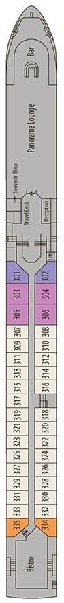 Deck Diamond Deck plan for MS Emily Brontë