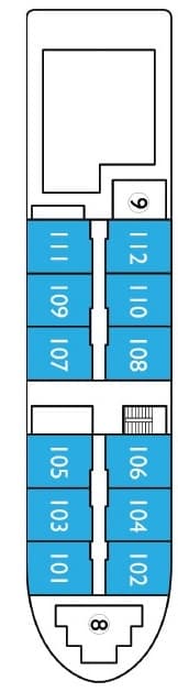 Deck Mekong Deck plan for Avalon Saigon