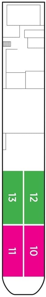 Deck Lower Deck plan for Zambezi Queen
