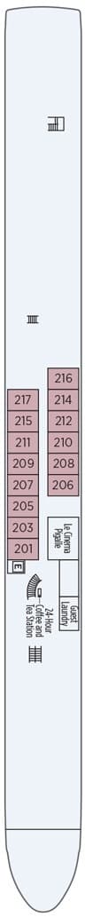 Deck La Countess Deck plan for S.S. Antoinette
