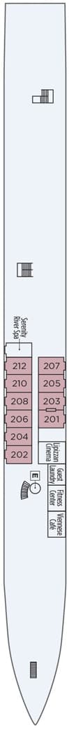 Deck Bavarian Deck plan for S.S. Maria Theresa