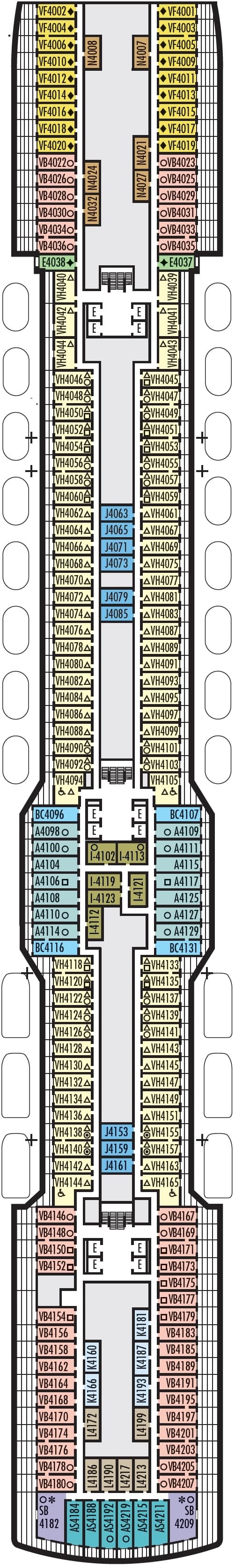 Deck Beethoven Deck plan for Rotterdam