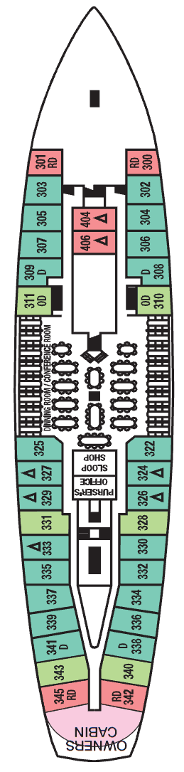 Deck Clipper Deck plan for Star Clipper