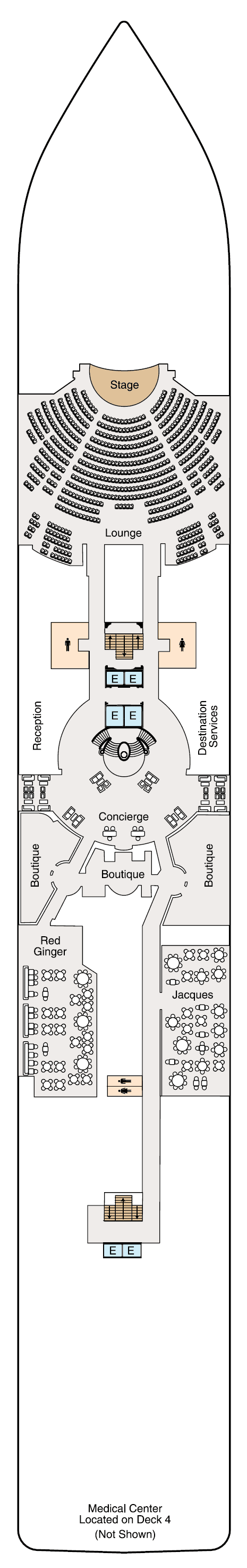 Deck 5 plan for Riviera