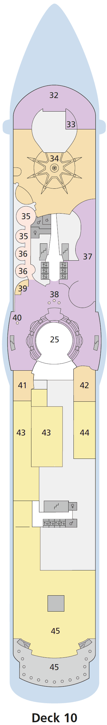 Deck Deck 10 plan for AIDAstella
