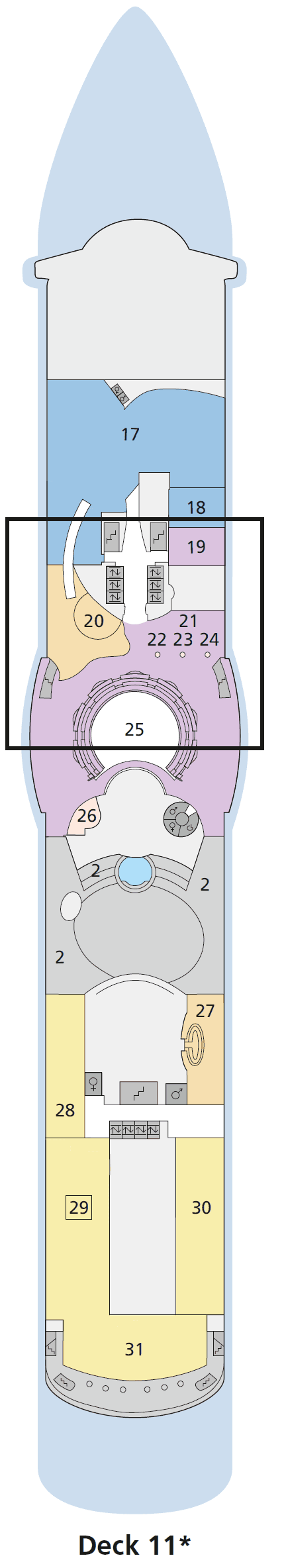 Deck Deck 10 plan for AIDAsol