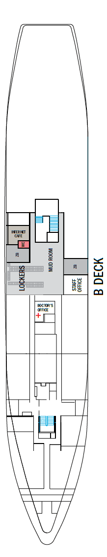 Deck B Deck plan for National Geographic Explorer