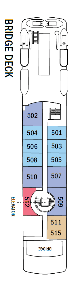 Deck Bridge Deck plan for National Geographic Orion