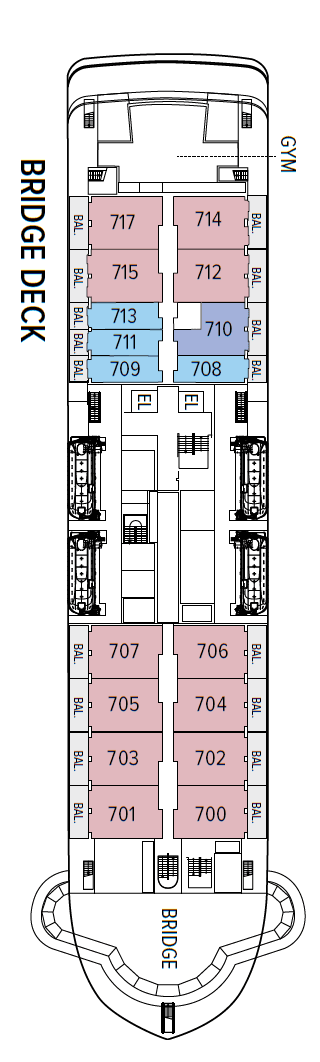 Deck Bridge Deck plan for National Geographic Endurance