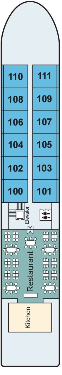 Deck Main Deck plan for Viking Saigon