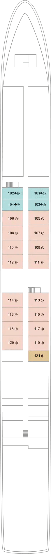 Deck Deck 1 plan for TUI Isla