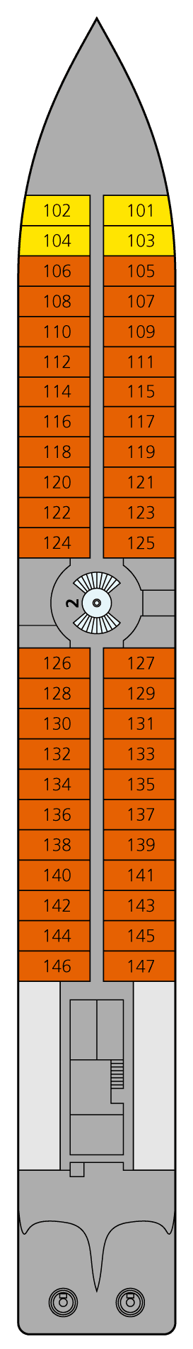 Deck Deck 1 plan for A-ROSA DONNA