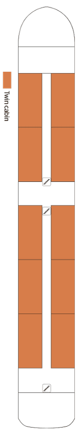 Deck Main Deck plan for MS Danièle
