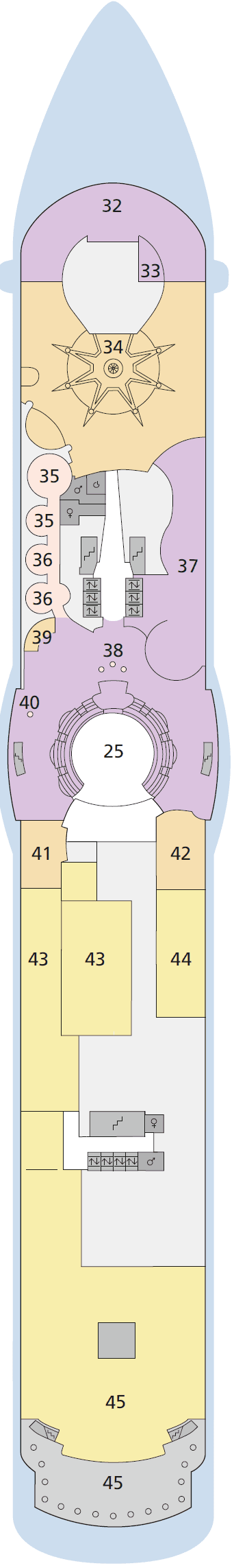 Deck Deck 10 plan for AIDAblu