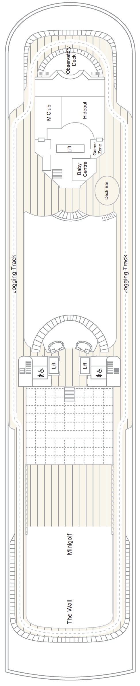 Deck Deck 10 plan for Marella Discovery