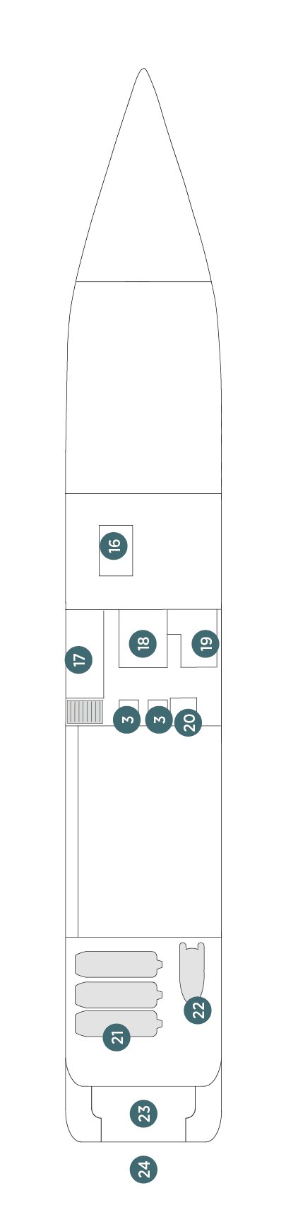 Deck Deck 2 plan for Emerald Sakara