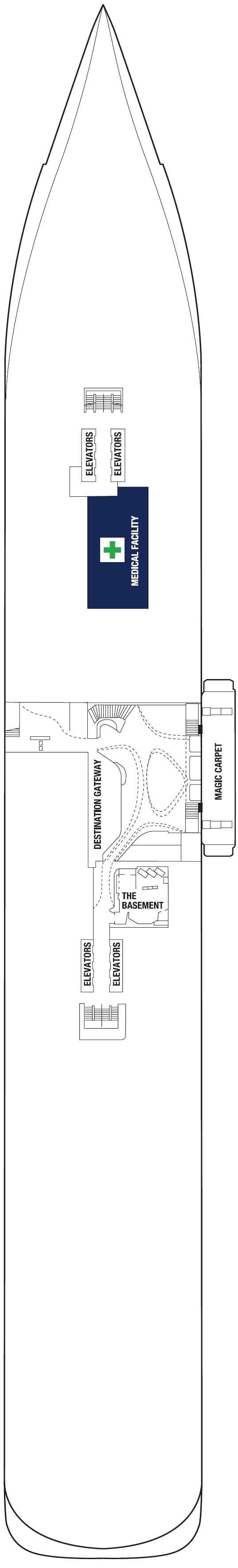 Deck 2 plan for Celebrity Edge