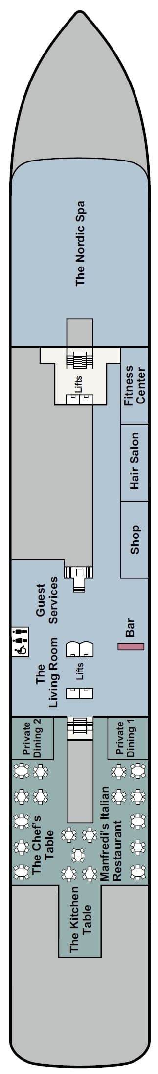 Deck Deck 1 plan for Viking Neptune