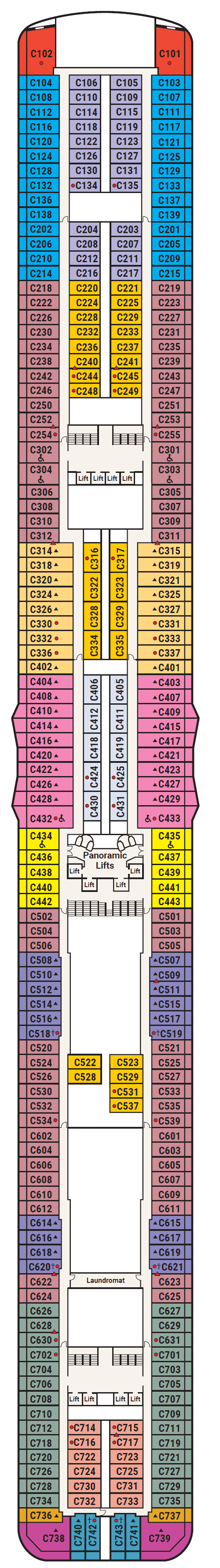 Deck Deck 10 - Caribe plan for Discovery Princess