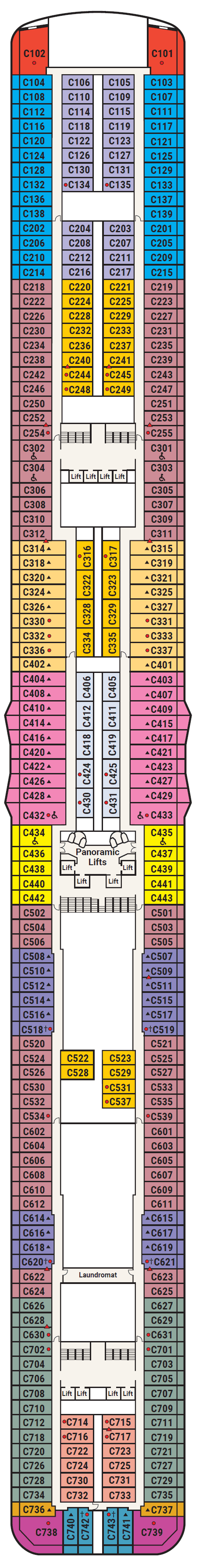 Deck Deck 10 - Caribe plan for Enchanted Princess