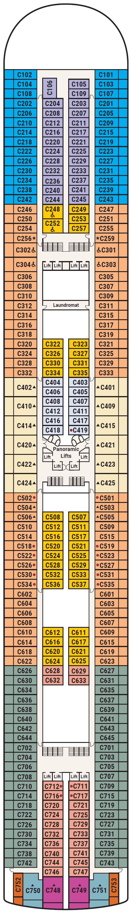 Deck Deck 10 - Caribbean plan for Grand Princess