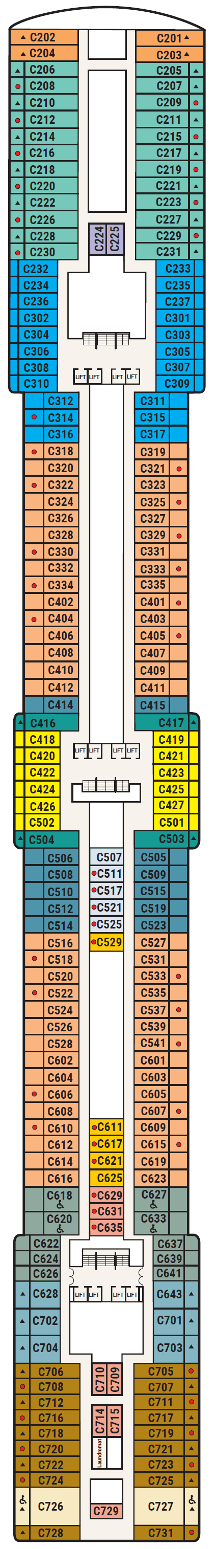 Deck Deck 10 - Caribe plan for Island Princess