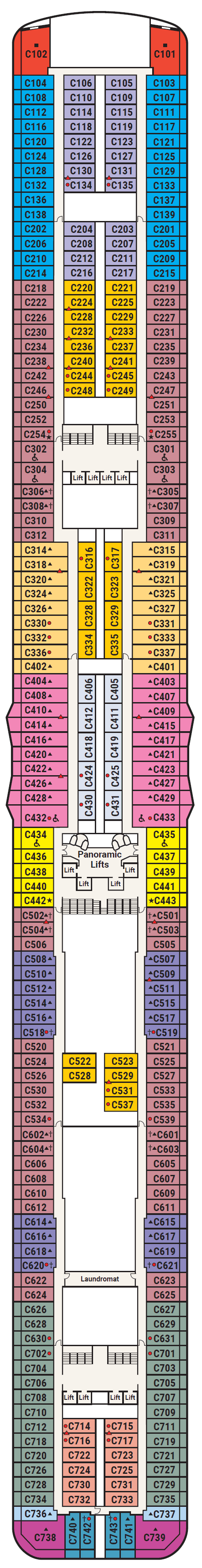 Deck Deck 10 - Caribe plan for Royal Princess